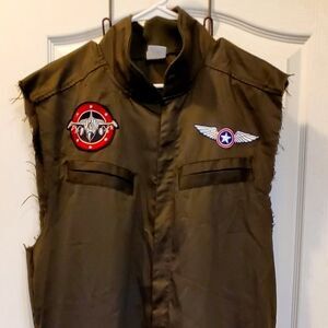 Army Green Maverick or Goose for Halloween /Cosplay/Flight suit - Large